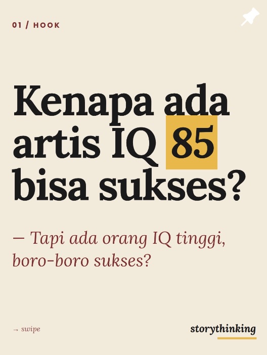 Carousel: why an IQ 85 celebrity can succeed