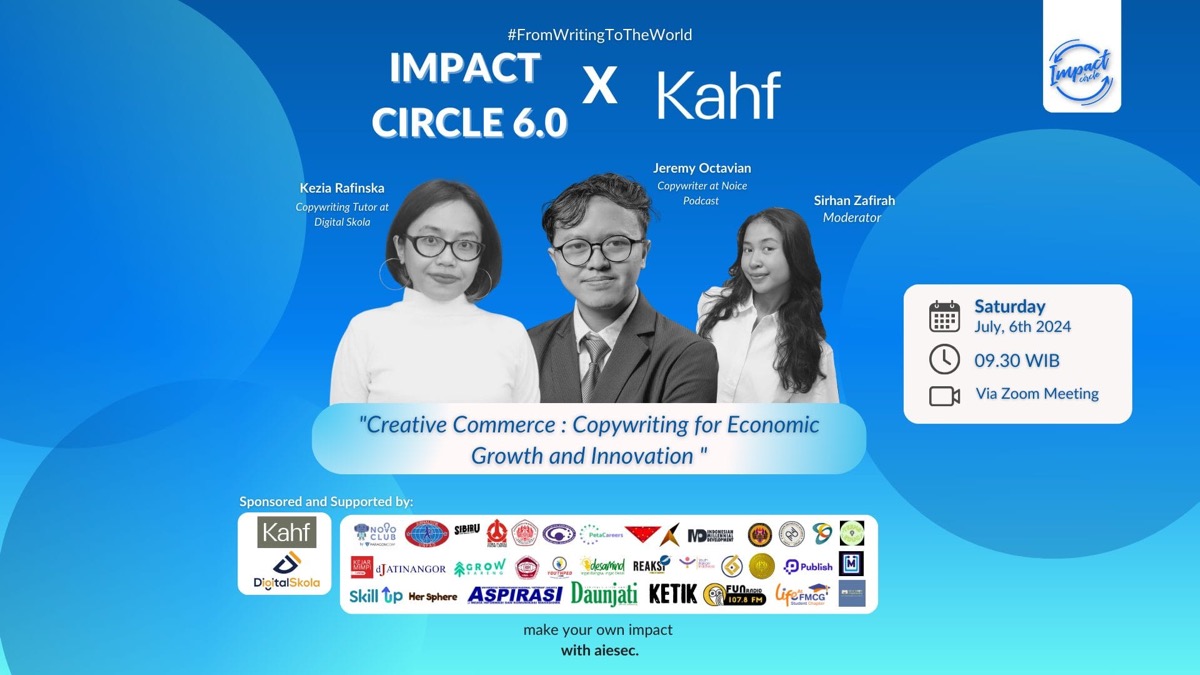 Impact Circle 6.0 x Kahf webinar poster with Jeremy Octavian as speaker, July 2024